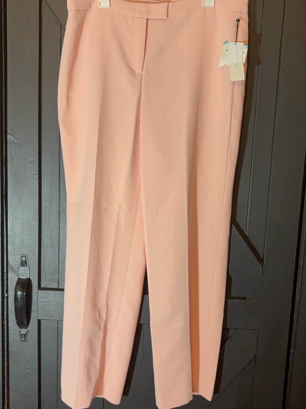 Anne Klein Peach Straight Leg Trousers